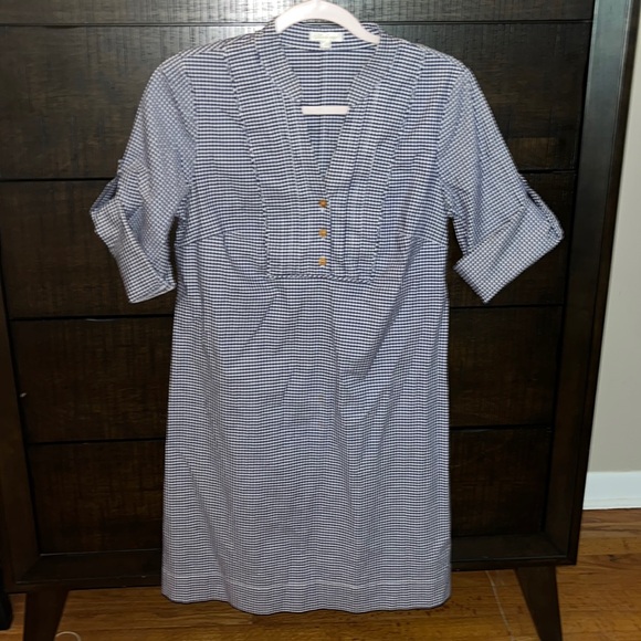SHOSHANA GINGHAM DROP WAIST DRESS 8 - Picture 1 of 3